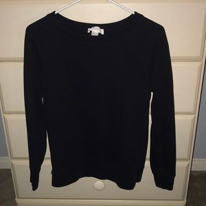 Plain black crew neck